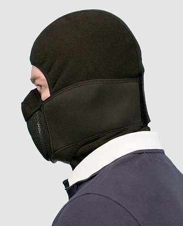 Тепловая маска для лица "САЙВЕР" ТМ.1.4  балаклава 3 в 1 цв. черный