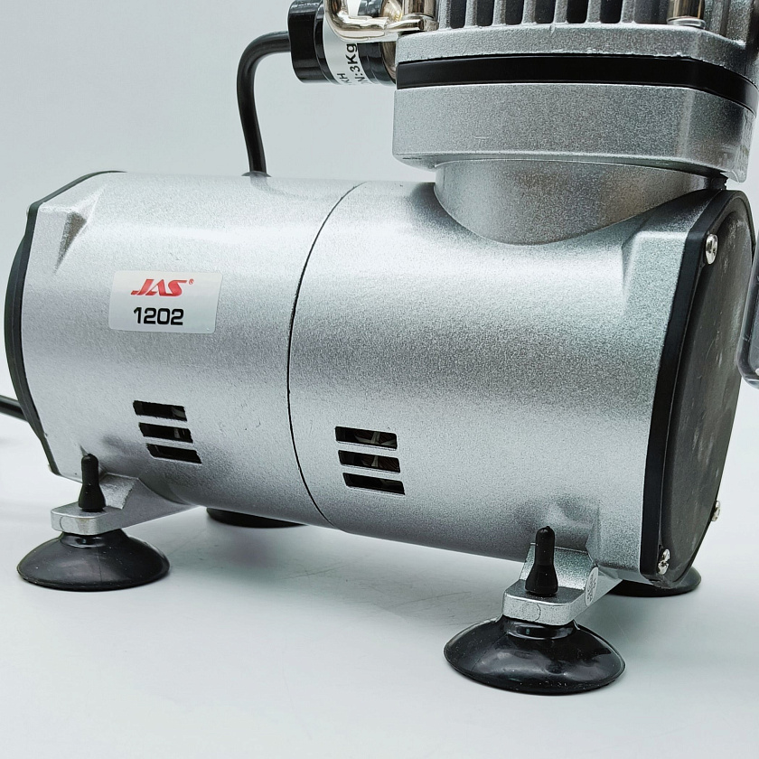 Мини компрессор для аэрографа JAS 1202 c регулятором давления воздуха