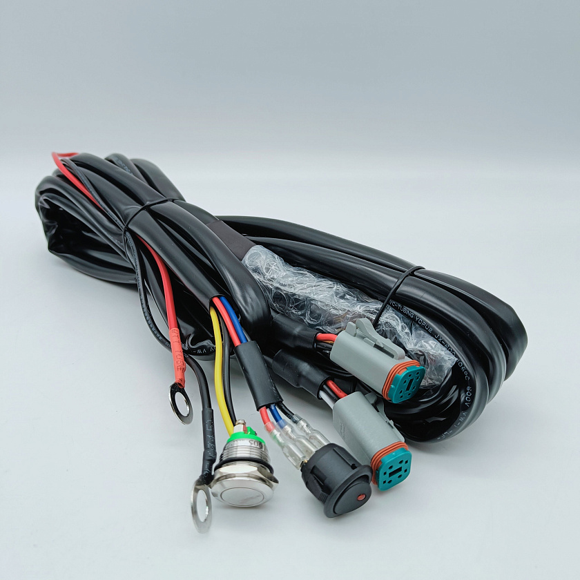 Комплект светодиодных фар Аврора (2 шт.) ALO-D3-2-P23-RGB, 30 ватт, 12 - 24 В, дальний свет 10 / противотуманная LED фара Aurora с подсветкой RGB на квадроцикл, крышу автомобиля, лодку и др. техник