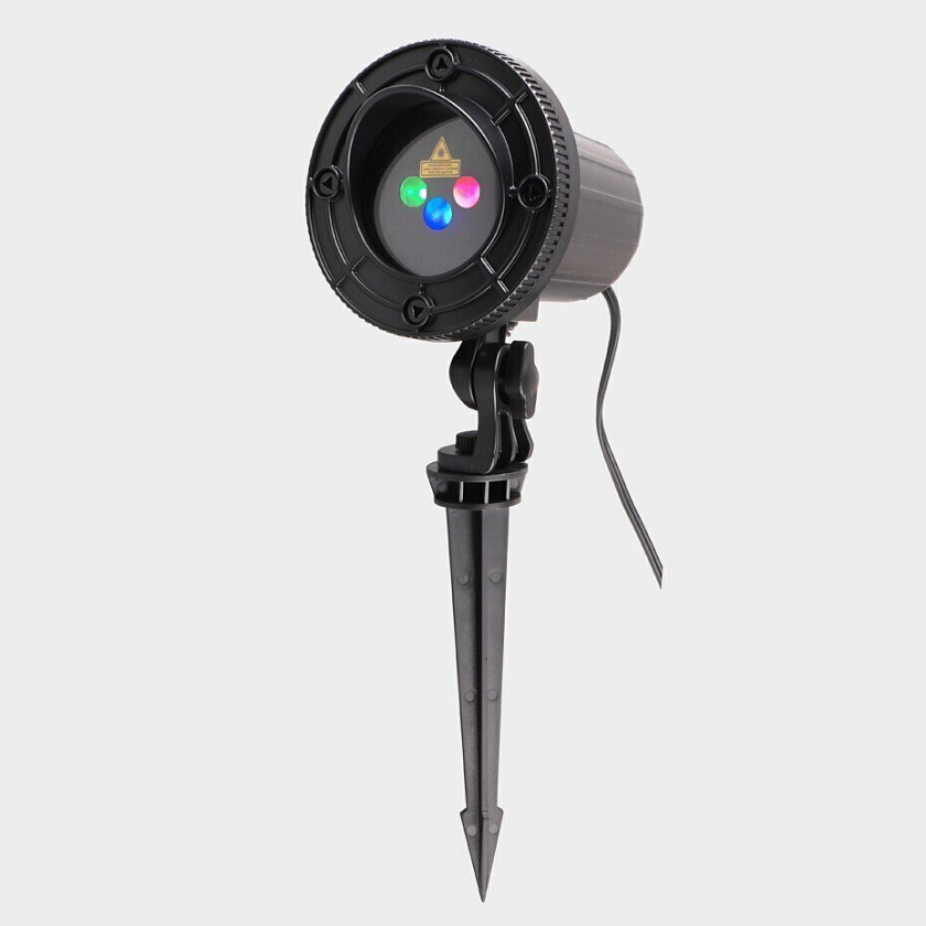 Проектор уличный лазерный новогодний для подсветки домов и деревьев Garden Snow RGB 