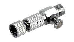 Муфта быстроразъемная JAS 3005 c краном, для аэрографа, штуцер G1/8"   