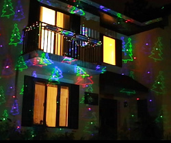 Уличный морозостойкий лазерный звездный новогодний проектор Garden Triplex RGB XL    