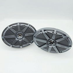 Морская акустика BOSS MR692B 350 Вт, овальные 6''x9'' комплект динамиков 2 шт, колонки для лодки, катера, яхты, мототехники, улицы водонепроницаемые 2-полосные всепогодные цв. черный. Товар уцененный   