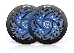 Колонки (акустика) 2х50 Вт с подсветкой водонепроницаемые двухполосные PYLE PLMRS43BL морские для лодок, катеров, бассейнов, причалов   