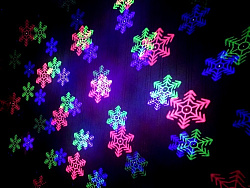 Проектор уличный лазерный новогодний для подсветки домов и деревьев Garden Snow RGB    