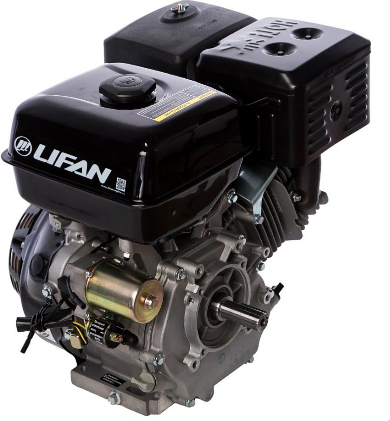 Бензиновй двигатель Lifan 188FD-18А (Лифан 13 л.с.) с электрозапуском и катушкой (генератором) 18 ампер, лифановский мотор на 13 лошадиных сил с электростартером, вал 25 мм