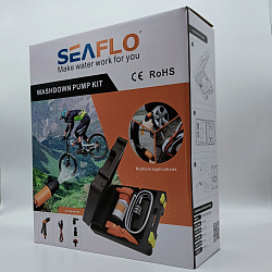 Комплект помывочный SeaFlo 12В, 11.6 л/мин, 4.8 BAR переносной в кейсе, портативная минимойка для палубы лодки, автомобиля, автодома, прицепа и др., палубный душ с помпой насосом для воды 12 вольт   