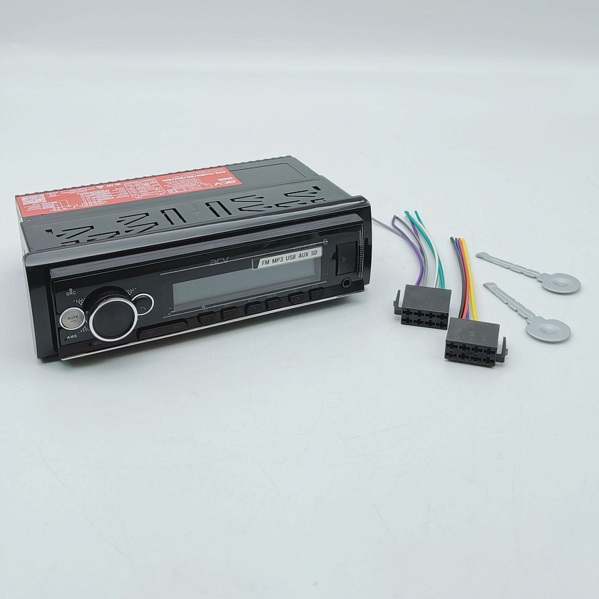 Магнитола в машину ACV AVS-916BR, 1 din, блютуз, USB/AUX/SD/FM/4*50 автомагнитола автомобильная 1 дин, цвет подсветки красный
