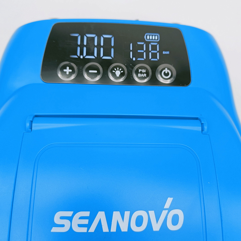 Аккумуляторный электрический насос Seanovo HT-900A, 4000 mAh, 350 л/мин, 2 режима лодочный воздушный компрессор для накачки надувной лодки ПВХ в т.ч НДНД РИБ резиновой, SUP-доски байдарки бассейна