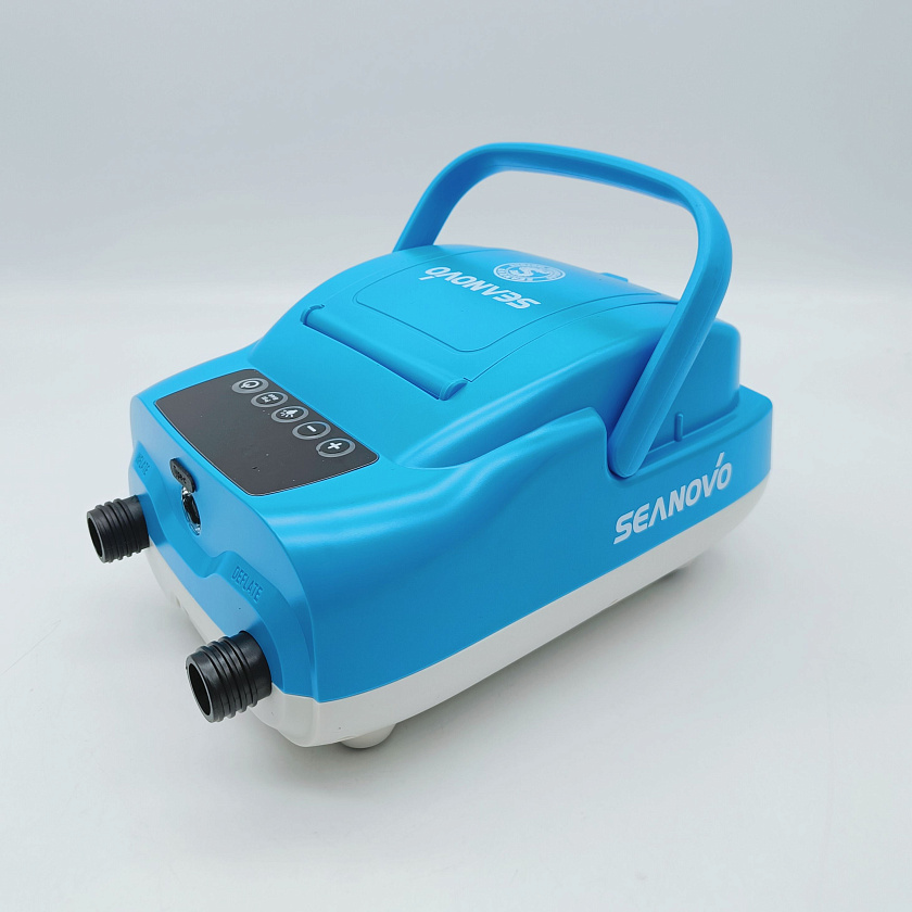 Аккумуляторный электрический насос Seanovo HT-900A, 4000 mAh, 350 л/мин, 2 режима лодочный воздушный компрессор для накачки надувной лодки ПВХ в т.ч НДНД РИБ резиновой, SUP-доски байдарки бассейна