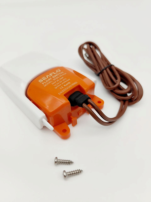 Поплавковый выключатель SeaFlo 12V/24V (25А) для насоса, переключатель / поплавок уровня воды для помпы