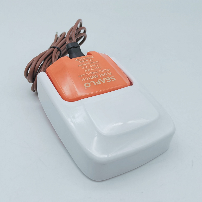 Поплавковый выключатель SeaFlo 12V/24V (12А) для насоса, переключатель / поплавок уровня воды для помпы