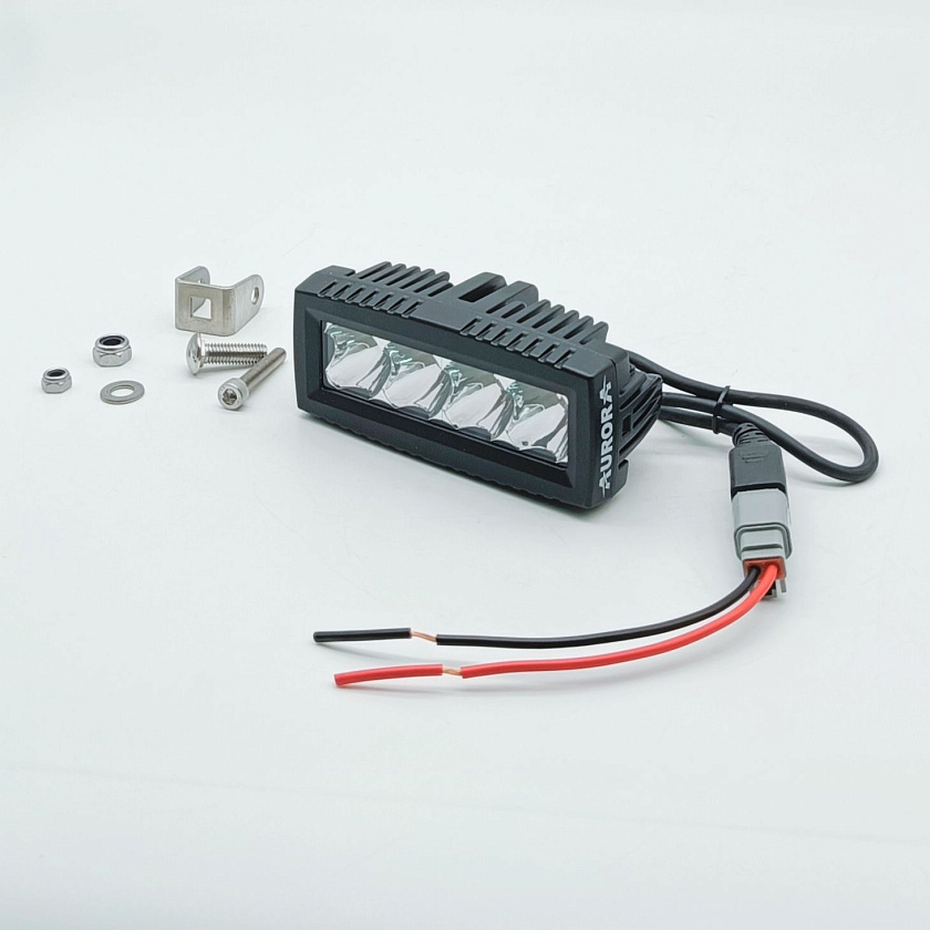 Светодиодная фара ДАЛЬНЕГО света Аврора ALO-L-4-P7T, 40 ватт, угол 10 градусов, LED фара 9 36 В Aurora на квадроцикл, крышу автомобиля и др. технику
