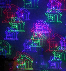 Проектор уличный лазерный новогодний для подсветки дома и деревьев Garden Xmas RGB Music   