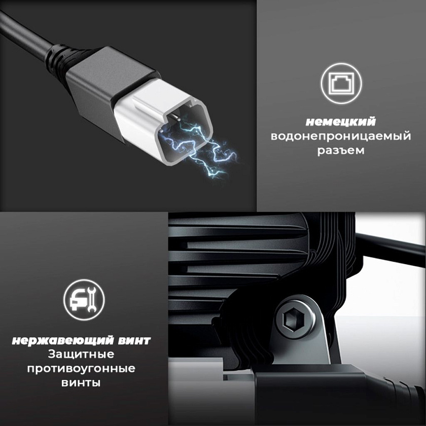 Светодиодная фара ДАЛЬНЕГО света Аврора ALO-L-4-P7T, 40 ватт, угол 10 градусов, LED фара 9 36 В Aurora на квадроцикл, крышу автомобиля и др. технику