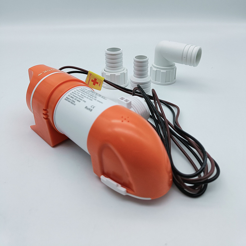 Помпа трюмная SeaFlo 1100 GPH (4140 л/час) 12 вольт электрическая для откачки воды осушительная, для лодки / катера / яхты водооткачивающая, насос 12 В водяной горизонтальный низкопрофильный