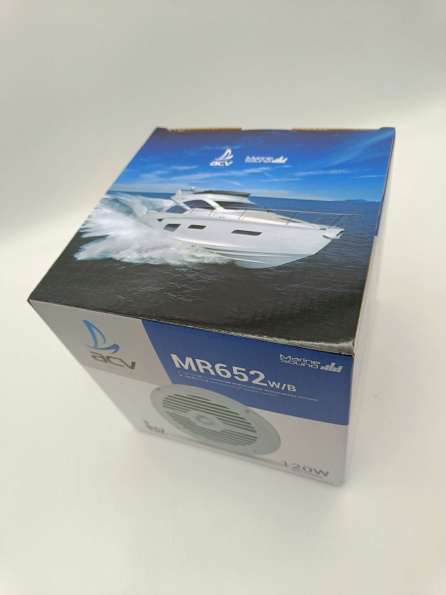 Морская акустика ACV MR652B 120 Вт, 6,5'', комплект динамиков 2 шт., влагостойкие колонки для лодки, катера, яхты водонепроницаемые 2-полосные, цв. черный