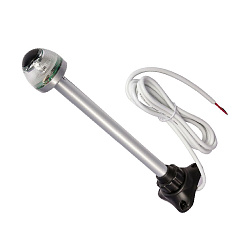 Светодиодный стояночный огонь Skipper 12 В LED клотиковый на стойке высота 305 мм для лодки, катера, судна (круговой, топовый, якорный)   