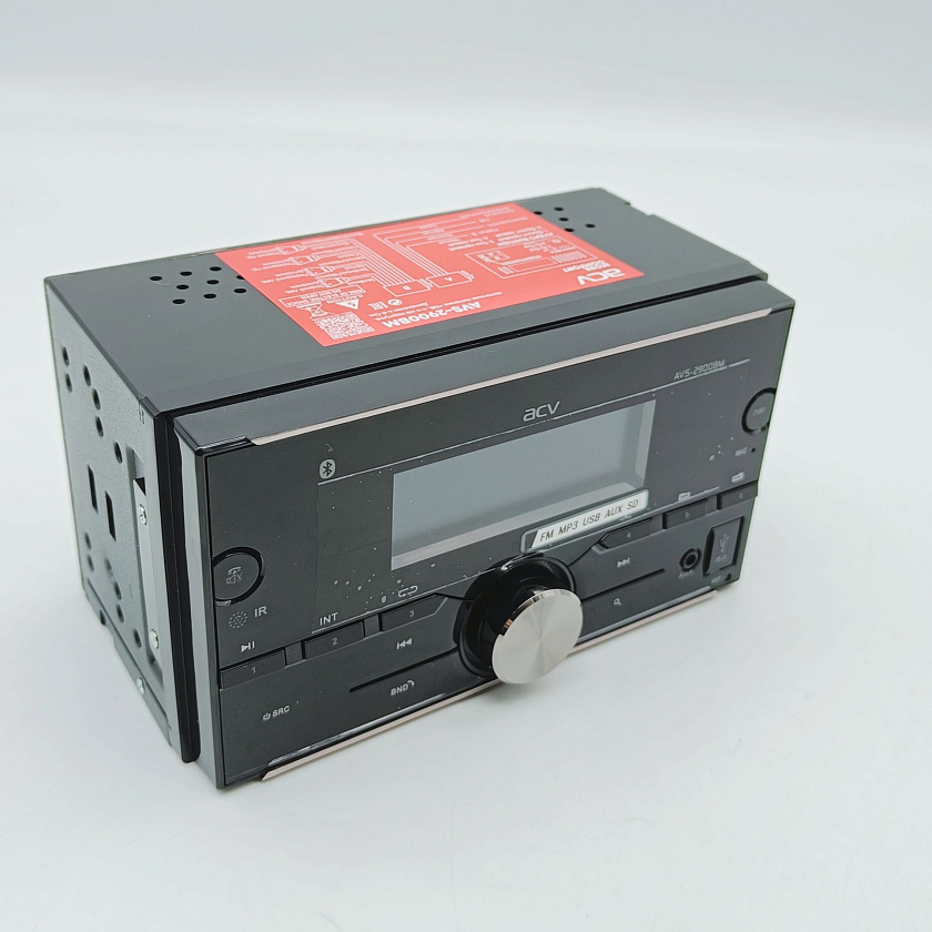Аудио ресивер ACV AVS-2900BM, магнитола в машину 2 din, блютуз, USB/AUX/BT/SD/FM/4*50 автомагнитола автомобильная 2 дин, разноцветная подсветка
