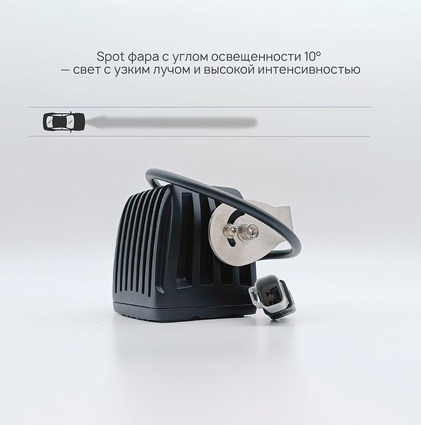 Светодиодная фара Аврора ALO-W1-2-P4T 40 ватт дальний свет 10 / LED фара Aurora на квадроцикл, крышу автомобиля и др. технику
