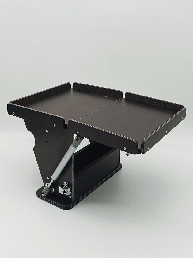 Столик раскладной подставка для эхолота без удочкодержателей в лодку ПВХ, крепление на ликтрос. Товар уцененный