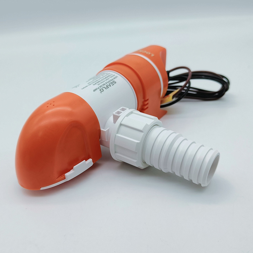 Помпа трюмная SeaFlo 1100 GPH (4140 л/час) 12 вольт электрическая для откачки воды осушительная, для лодки / катера / яхты водооткачивающая, насос 12 В водяной горизонтальный низкопрофильный