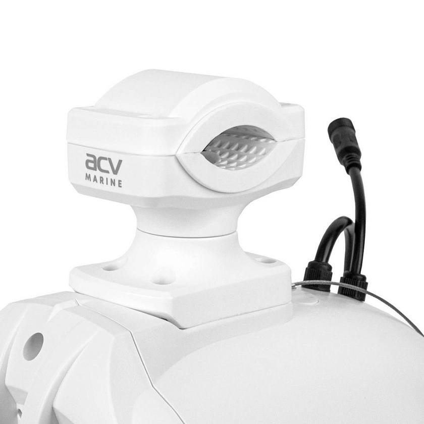 Подвесная морская акустика ACV MR61WL 200 Вт, 6,5'', RGB подсветка комплект корпусных динамиков 2 шт., влагостойкие колонки для лодки катера яхты водонепроницаемые 2-полосные, цв. белый