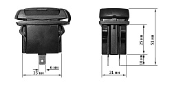 Разъем встраиваемый 12 В с 2-мя USB портами, врезной в консоль / панель приборов лодки, катера, яхты, вездехода, автомобиля, автодома и др., розетка USB   