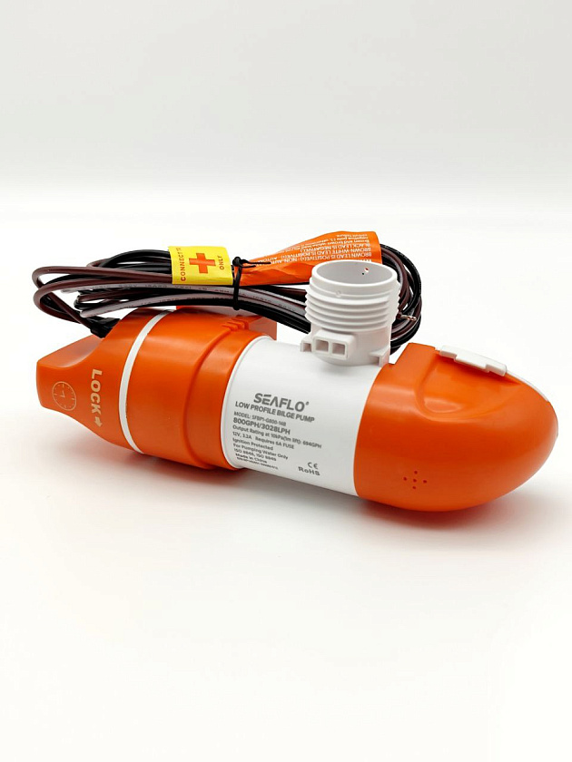 Помпа с таймером автоматическая 12 вольт SeaFlo 800 GPH (3028,3 л/ч) электрическая для откачки воды трюмная осушительная, для лодки / катера / яхты водооткачивающая, насос 12 В водяной